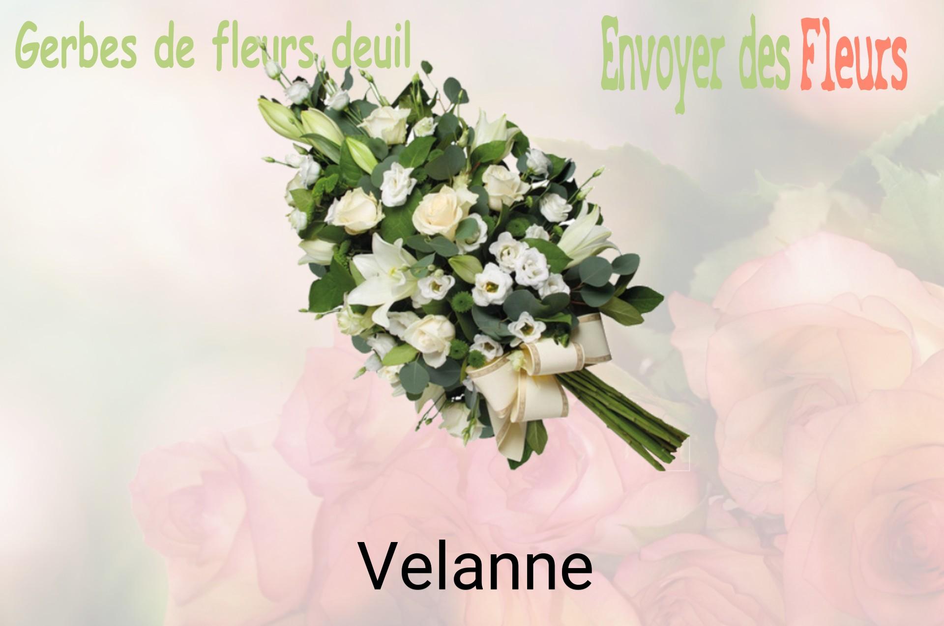 Gerbe de fleurs de deuil livrée à Velanne